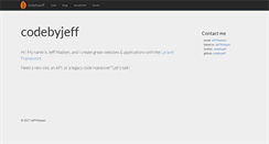 Desktop Screenshot of codebyjeff.com